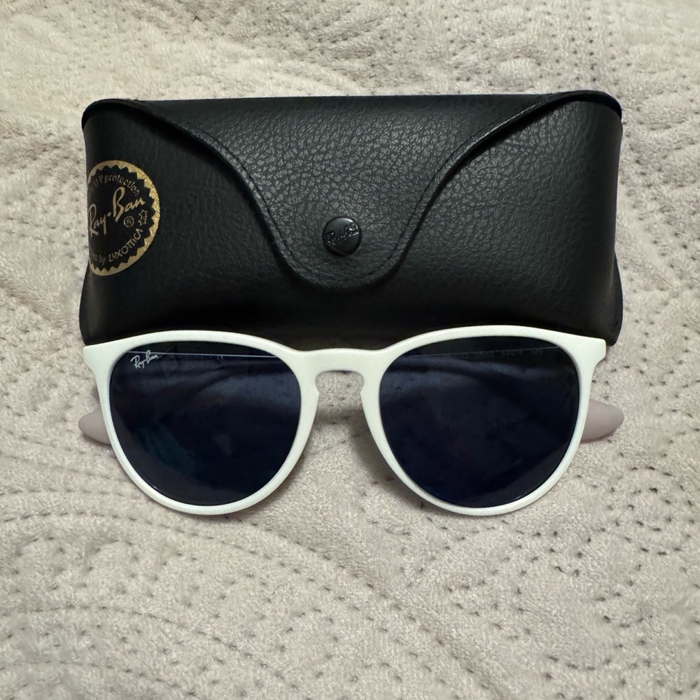 Ray-Ban White Sunglasses with Case